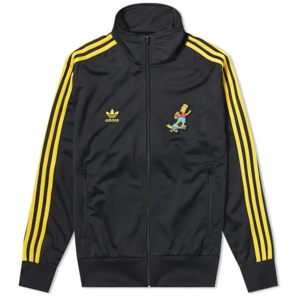 Black and yellow Firebird track top from Adidas